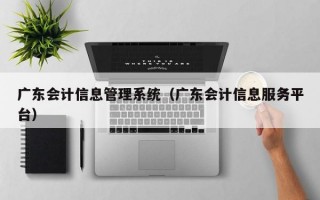 广东会计信息管理系统（广东会计信息服务平台）